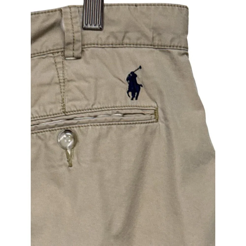 Polo Ralph Lauren Men's Relaxed Fit Chino Shorts Tan Khaki Summer Flat Front 35